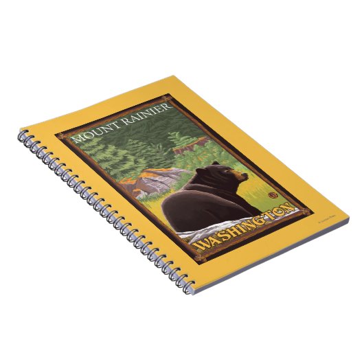Carnet Ours noir en forêt - Mount Rainier, Washington (Côté Droit)