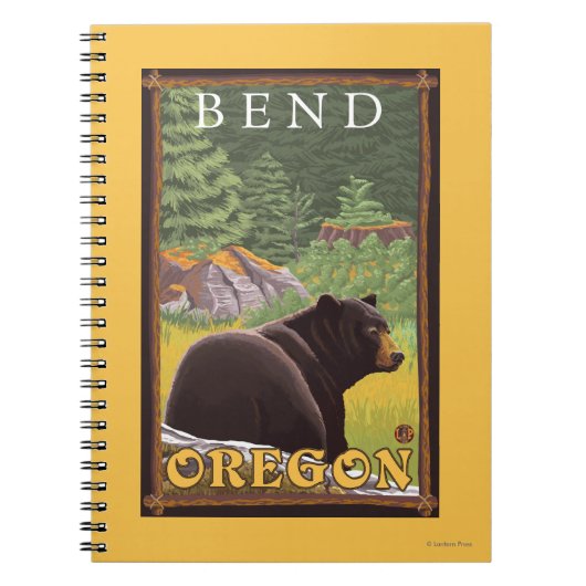 Carnet Ours noir en forêt - Pente, Oregon (Devant)