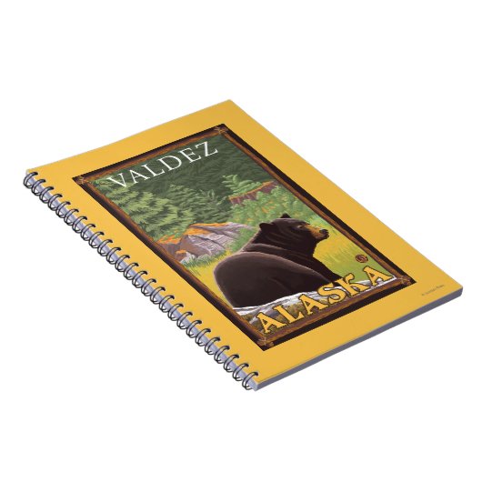 Carnet Ours noir en forêt - Valdez, Alaska (Côté Droit)