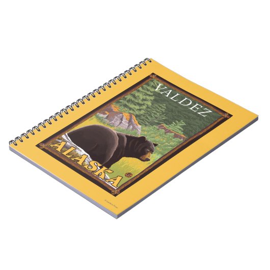Carnet Ours noir en forêt - Valdez, Alaska (Côté gauche)