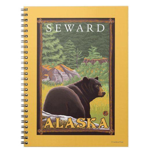 Carnet Ours Noir en Forêt - Vent, Alaska (Devant)