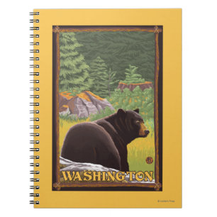 Carnet Ours noir en forêt - Washington