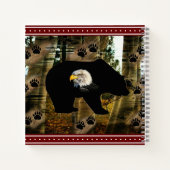 Carnet Ours Noir Ourson Ourson Ourson Ours Empreintes de (Dos)