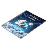 Carnet Ours nuages dormir lune rêve animal (Côté gauche)