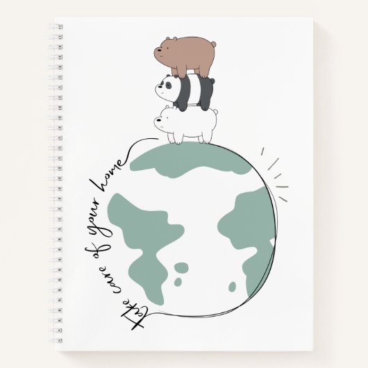 Carnet Ours nus - Prenez soin de votre maison (Devant)