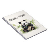 Carnet Ours Panda Avec Citation (Côté Droit)