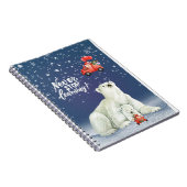 Carnet Ours polaire de Noël avec génomes festifs (Côté Droit)