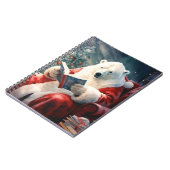 Carnet Ours polaire de Noël lisant (Côté gauche)
