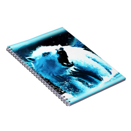 Carnet "Ours Polaire En Colère" Belle Peinture. Commandez (Côté Droit)