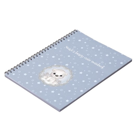 Carnet Ours polaire mignon Personnalisé Noteboo à thème h (Côté gauche)