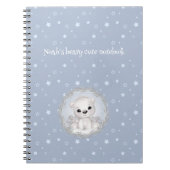 Carnet Ours polaire mignon Personnalisé Noteboo à thème h (Devant)