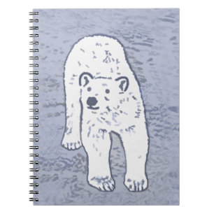 Carnet Ours polaire sur la peinture sur glace - Art origi