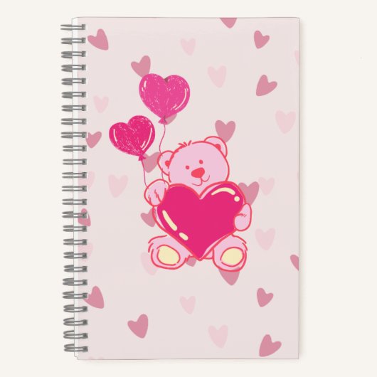 CARNET OURS ROSE (Recto)