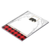 Carnet Ours rustique et À damiers Rouge Plaid Country Woo (Côté gauche)