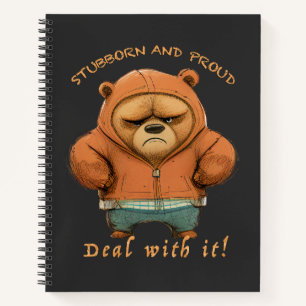Carnet Ours Têtu Devoir Avec Elle Mignonne Adorable Drôle