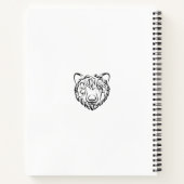 Carnet Ours tribal noir et blanc (Dos)