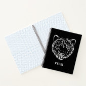 Carnet Ours tribal noir et blanc (Intérieur)
