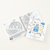 Carnet Outils de cuisine Whimsical Recette personnalisée (Intérieur)