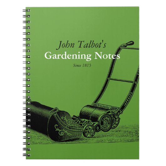 Carnet Outils de jardinage vintage Laverie 2 Notes de jar (Devant)
