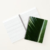 Carnet Overlapping Palm Fronds Tropical Green Abstract (Intérieur)
