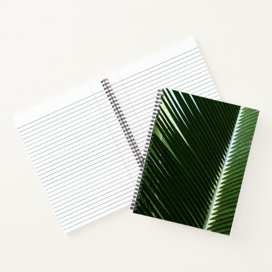 Carnet Overlapping Palm Fronds Tropical Green Abstract (Intérieur)
