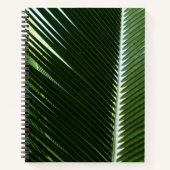 Carnet Overlapping Palm Fronds Tropical Green Abstract (Devant)