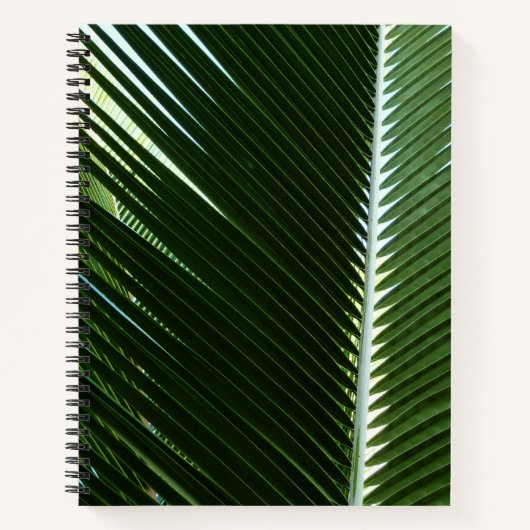 Carnet Overlapping Palm Fronds Tropical Green Abstract (Devant)