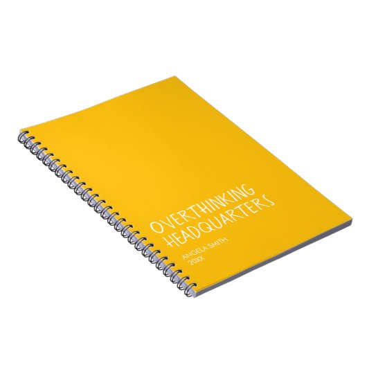 Carnet Overthinking Headquarters – Funny Overthinker Note (Côté Droit)