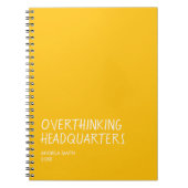 Carnet Overthinking Headquarters – Funny Overthinker Note (Devant)