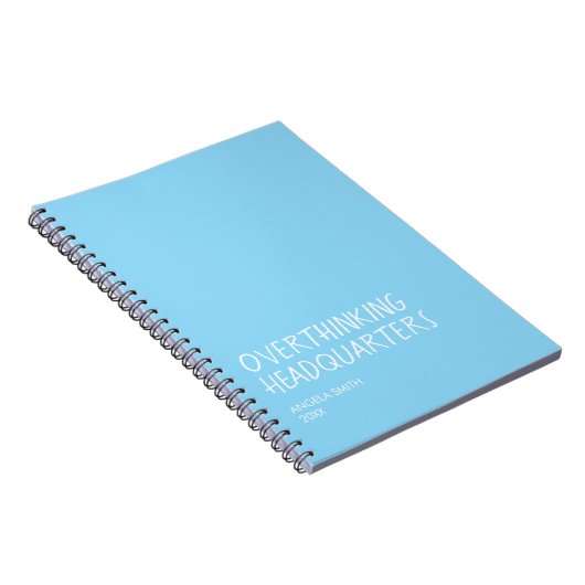 Carnet Overthinking Headquarters – Funny Overthinker Note (Côté Droit)