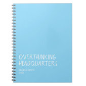 Carnet Overthinking Headquarters – Funny Overthinker Note (Devant)
