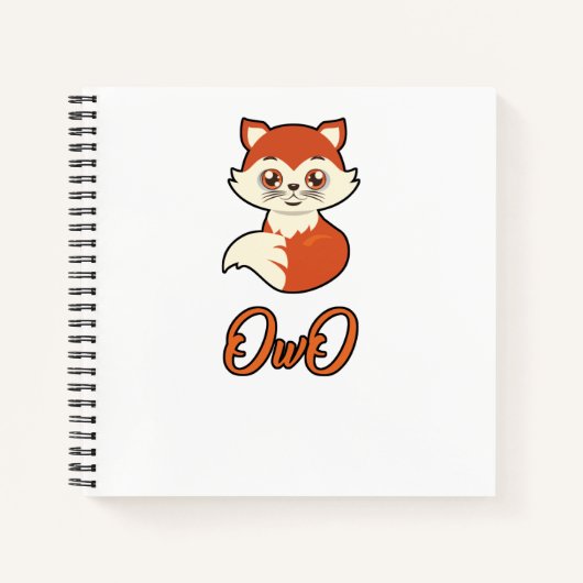 Carnet OwO jolie Fox Funny Furry Fandom Fursuiter Cadeau (Devant)