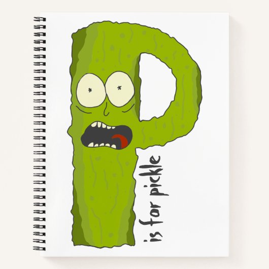 Carnet P est pour le bloc-notes graphique Pickle Alphabet (Devant)