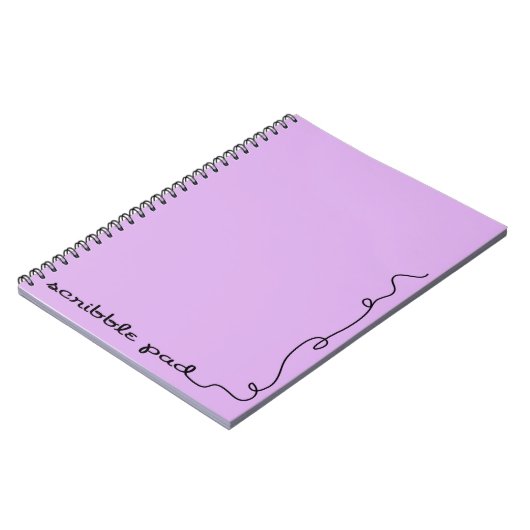 Carnet Pad Scribble violet (Côté gauche)