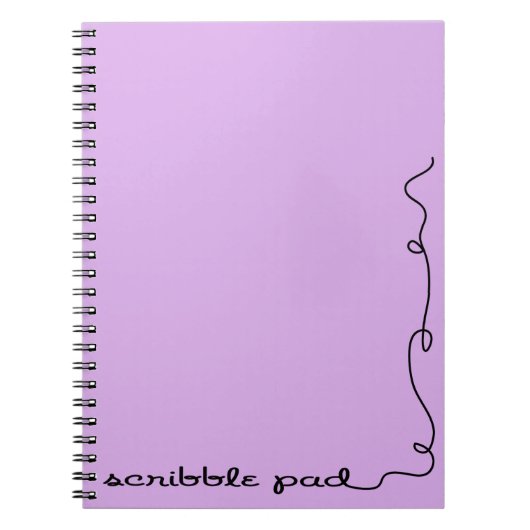 Carnet Pad Scribble violet (Devant)
