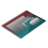 Carnet Pages turquoises en gris bordeaux (Côté gauche)