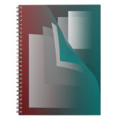 Carnet Pages turquoises en gris bordeaux (Devant)