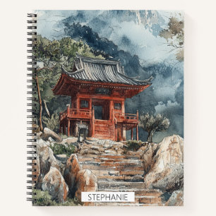 Carnet Pagode de la Montagne Cramoisie Lavis (2)
