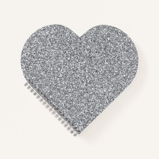 Carnet Pailleté Argent Métallisé (Devant)