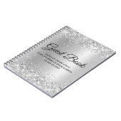 Carnet Pailleté Glam Argent Dégradé Remise des diplômes (Côté gauche)