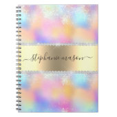 Carnet Pailleté holographique iridescent or diamant moder (Devant)