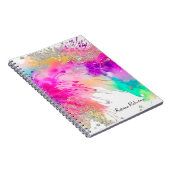 Carnet Pailleté Marbré Coloré Moderne (Côté Droit)