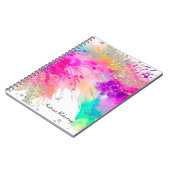 Carnet Pailleté Marbré Coloré Moderne (Côté gauche)