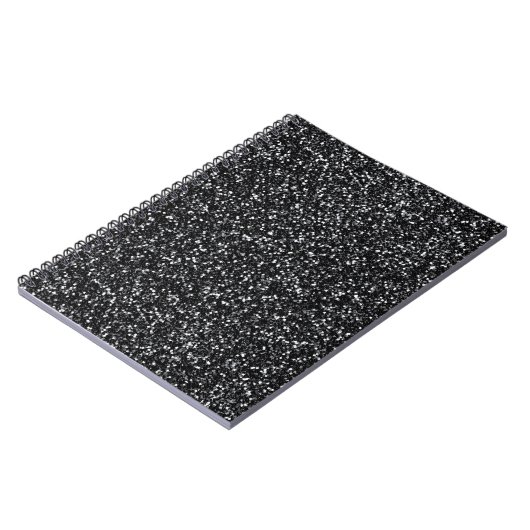 Carnet Pailleté Noir Cendre (Côté gauche)