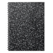 Carnet Pailleté Noir Cendre (Devant)