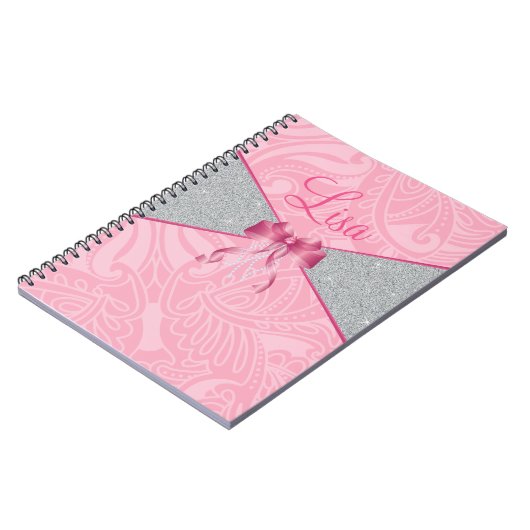 Carnet Paillette rose (Côté gauche)