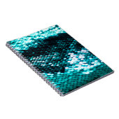 Carnet Paillette vert foncé texture brillante (Côté Droit)