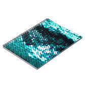 Carnet Paillette vert foncé texture brillante (Côté gauche)