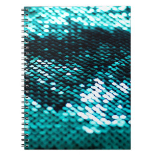 Carnet Paillette vert foncé texture brillante