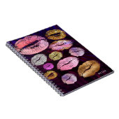 Carnet Paillettes Brillantes Baiser Lèvres Beauté Maquill (Côté Droit)